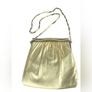 Harry Levine Gold Lame Bag Cocktail Purse